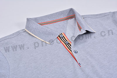 撞色織邊衣領polo衫定制