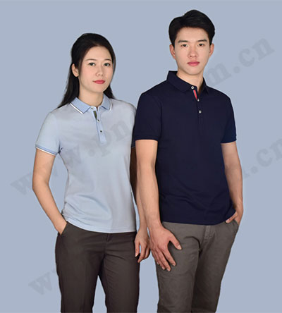 雙絲光珠地polo衫定制